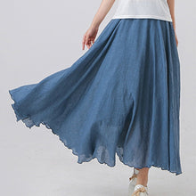 Load image into Gallery viewer, Womens Casual Cotton Linen Maxi Skirt