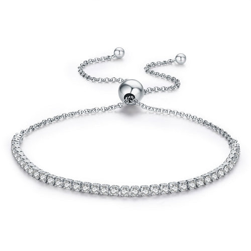 925 Sterling Silver Fashion Jewelry Sparkling Women Tennis Bracelet