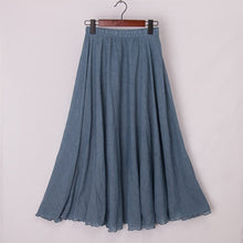 Load image into Gallery viewer, Womens Casual Cotton Linen Maxi Skirt