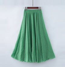 Load image into Gallery viewer, Womens Casual Cotton Linen Maxi Skirt