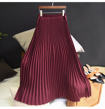 Load image into Gallery viewer, Women Fashion Pleated Long Skirt