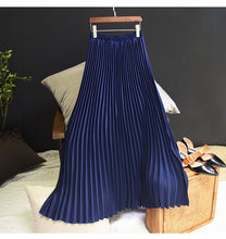 Load image into Gallery viewer, Women Fashion Pleated Long Skirt