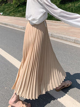 Load image into Gallery viewer, Women Fashion Pleated Long Skirt