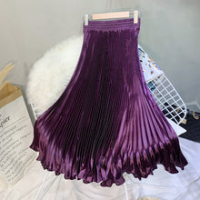 Load image into Gallery viewer, Women Long Maxi Pleated Skirt