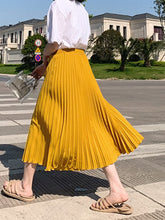 Load image into Gallery viewer, Women Fashion Pleated Long Skirt