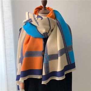 Women Ladies Fashion Warm Winter Scarf Printed Shawl