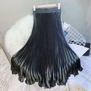 Women Long Maxi Pleated Skirt