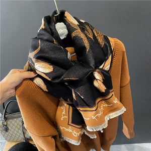 Women Ladies Fashion Warm Winter Scarf Printed Shawl