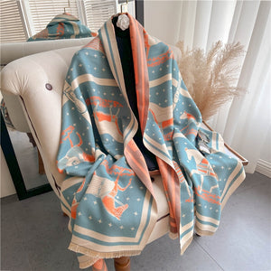 Women Ladies Fashion Warm Winter Scarf Printed Shawl