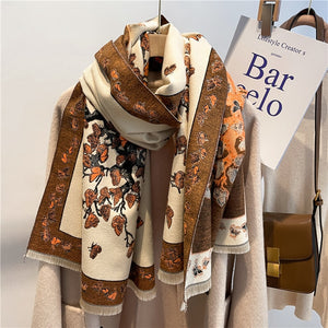 Women Ladies Fashion Warm Winter Scarf Printed Shawl